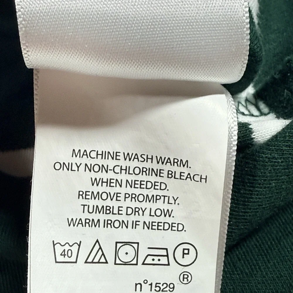 Polo Ralph Lauren Polo Shirt Mens M Green White Stripe Red Pony 100% Cotton Soft